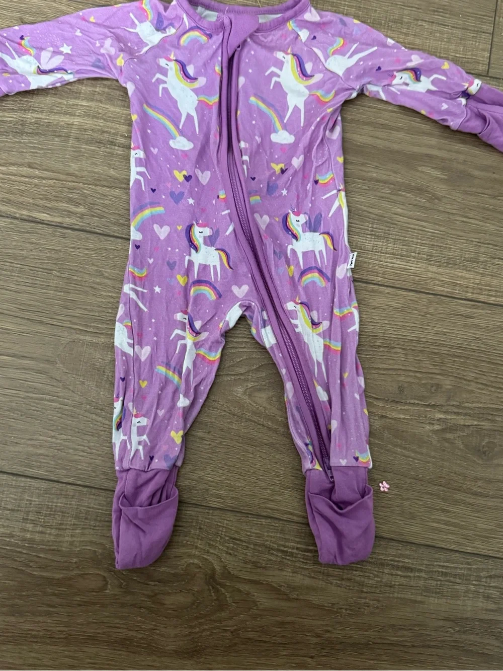 Little Sleepies Lavender Unicorn Footed One-Piece